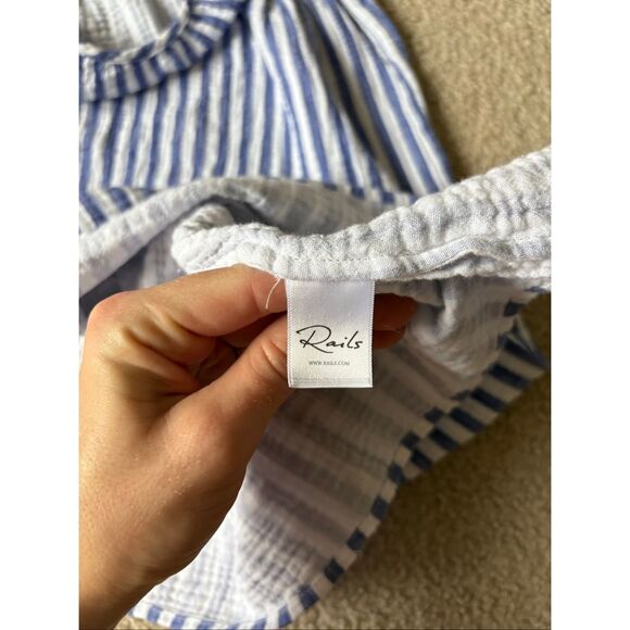 Rails Blakely Midi Dress size S Small Anacapa Stripe White Blue Sleeveless - Picture 12 of 12